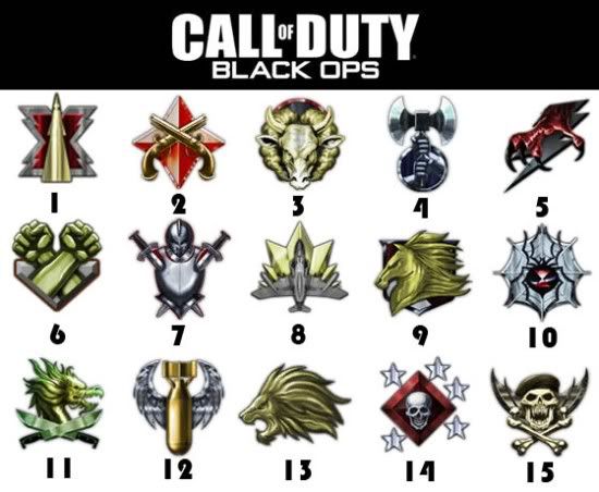 COD Black Ops Prestige Symbols / Emblems All 15 Call of Duty Black Ops