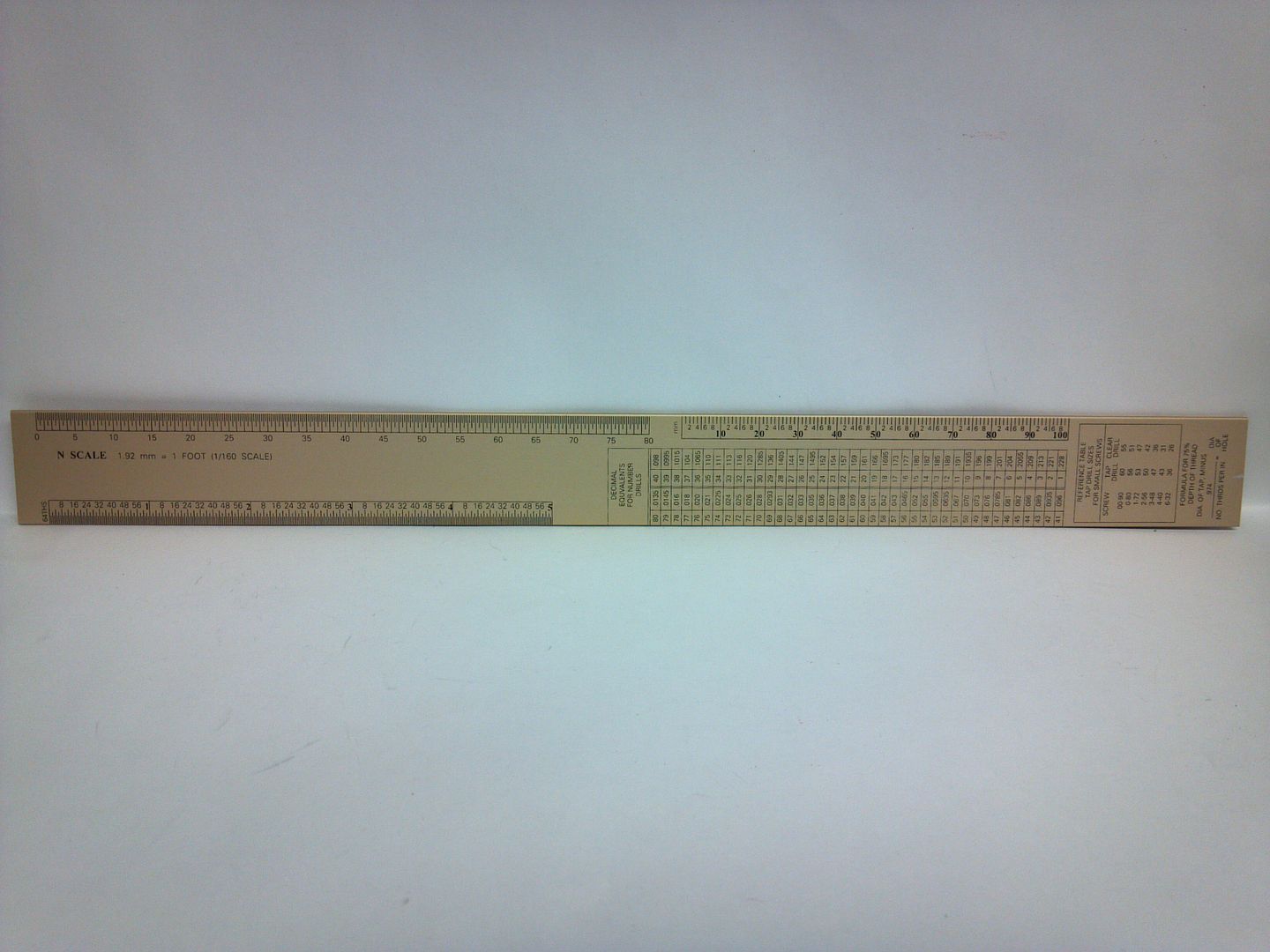 Excel Deluxe Model Railroad Reference Ruler Scale Ruler All Scales