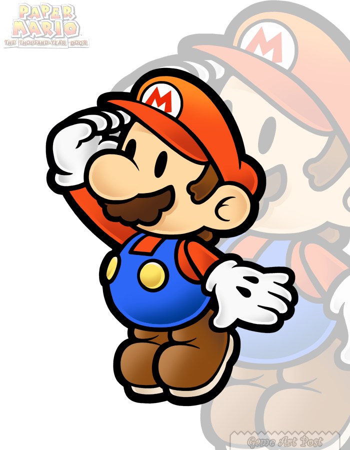 Paper Mario The Thousand Year Door Art Mario