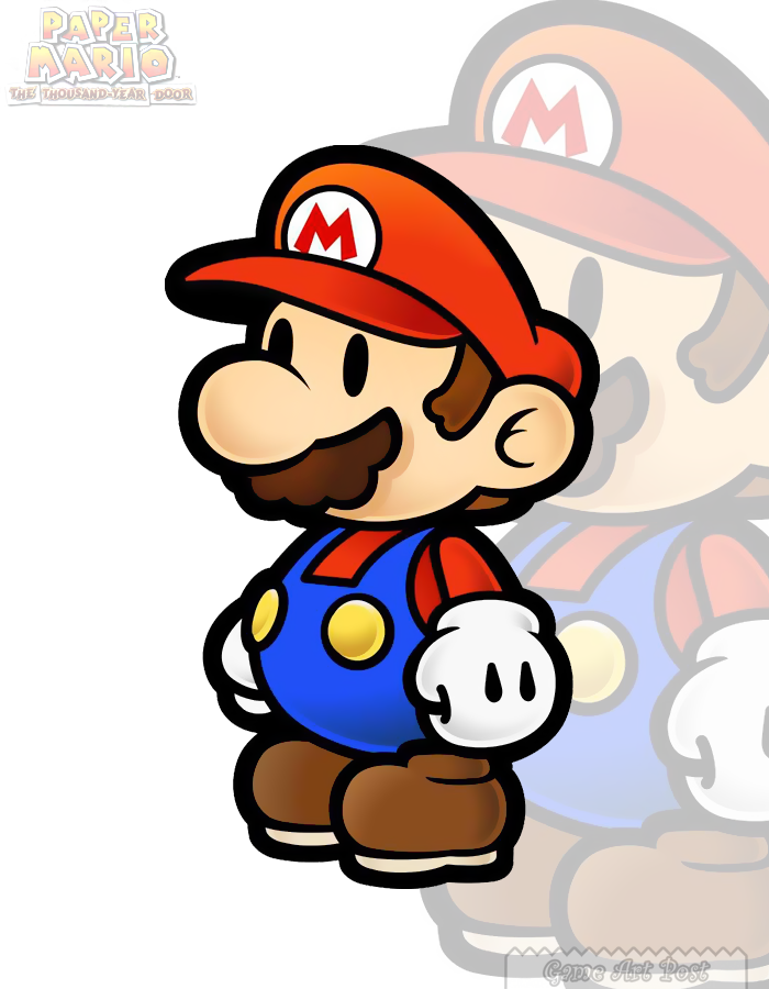 Paper Mario The Thousand Year Door Art Mario