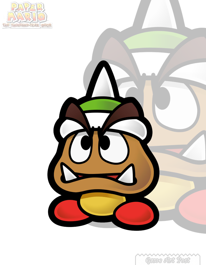 Paper Mario The Thousand Year Door Art Spiky Goomba