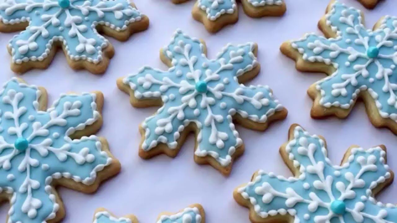 galletas en forma de copo de nieve