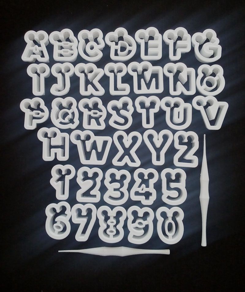 Moldes para decoracion de tortas y fondant letras y numeros