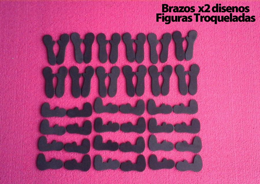 Set Figuras En Fomy Brazos Negros En Foamy Plano Para Mu Ecos