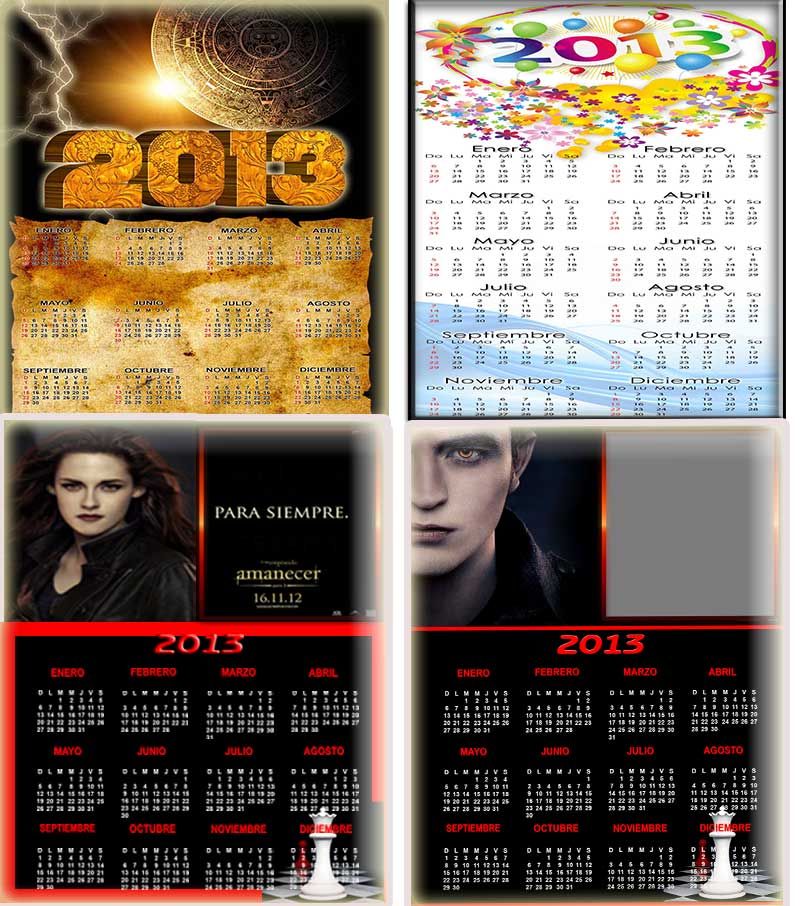 CALENDARIOS 2013 PSDS PLANTILLAS PARA PHOTOSHOP KIT IMPRIMIBLES