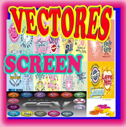 Pack vectores para estampacion serigrafia screen publicidad