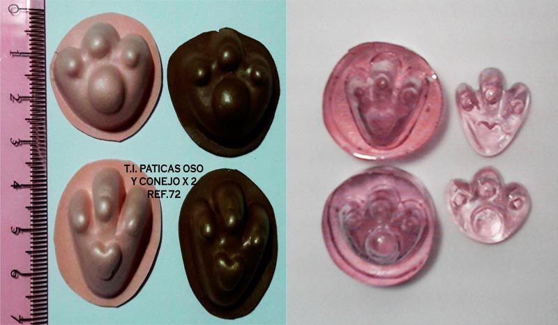 molde para foamy huellas de oso patitas de perro