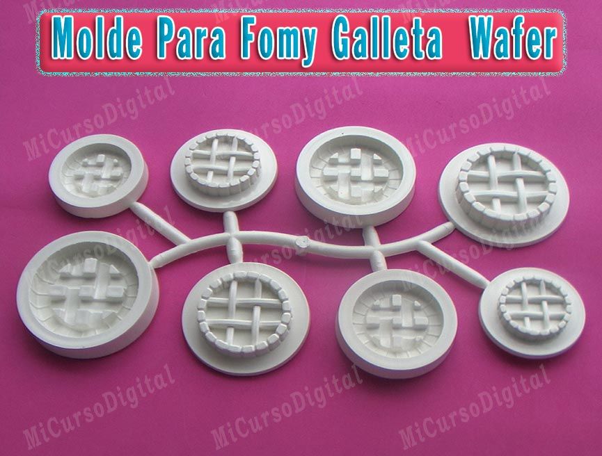 Molde para fomi galleta wafer redonda para goma eva y pastillaje