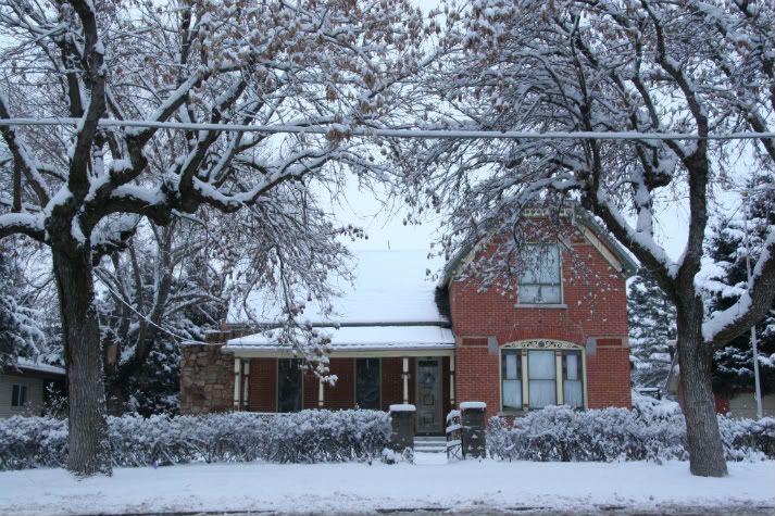 Farmington House in the winter