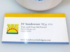 Sundowner's boat card