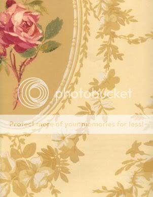   SS20701 French New Romantic Gold Cameo Vintage Flower Wallpaper  