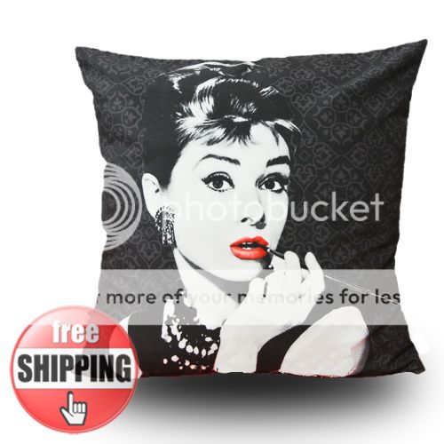 Modern Printed Audrey Hepburn Picture Pop Art Pillow Case Cushion 