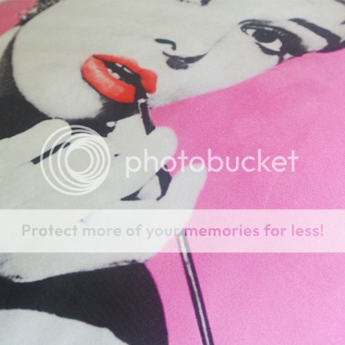 Modern Pink Print Audrey Hepburn Picture Pop Art Pillow Case Cushion