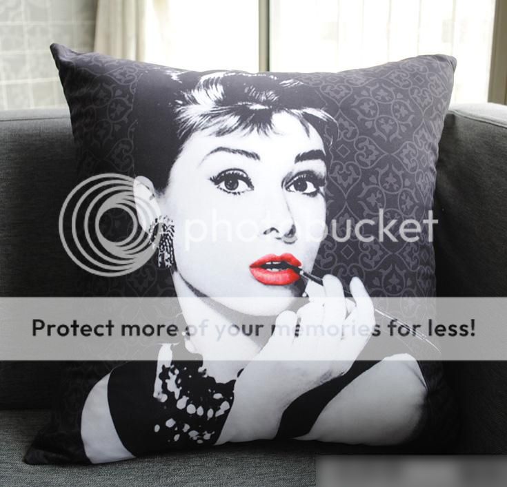 Modern Printed Audrey Hepburn Picture Pop Art Pillow Case Cushion