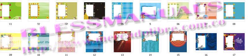 Fotomontajes marcos decorativos disney frames psds tarjetas