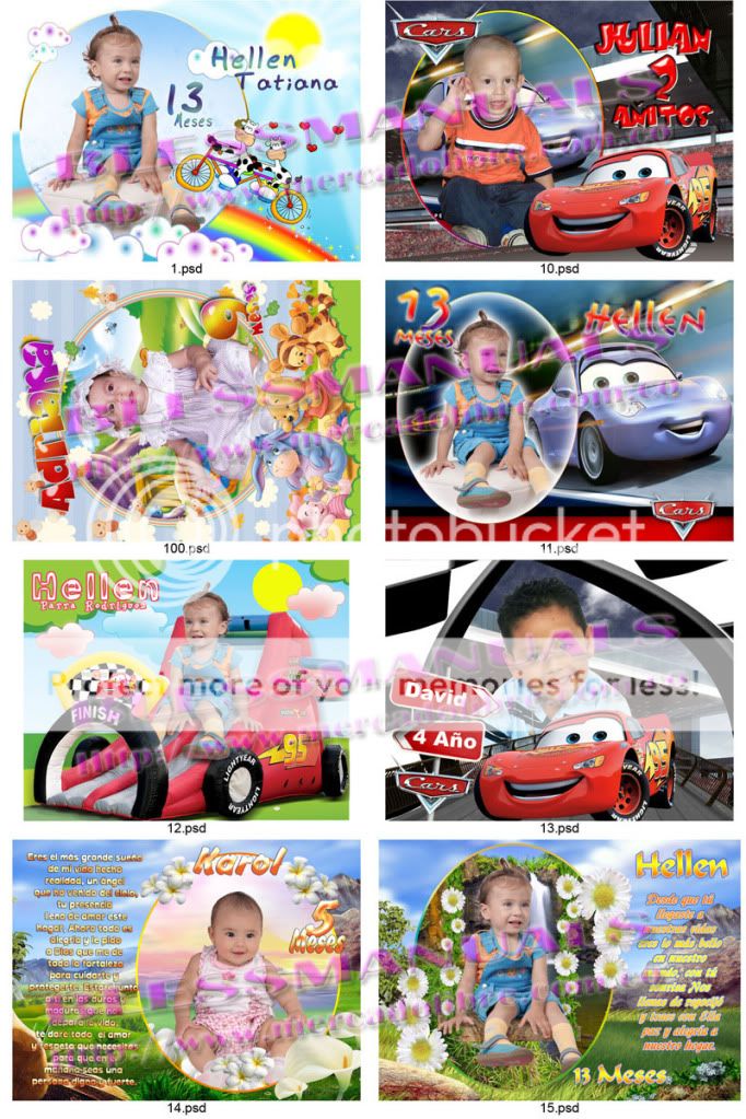 Psds Montajes infantiles templates niños Photoshop