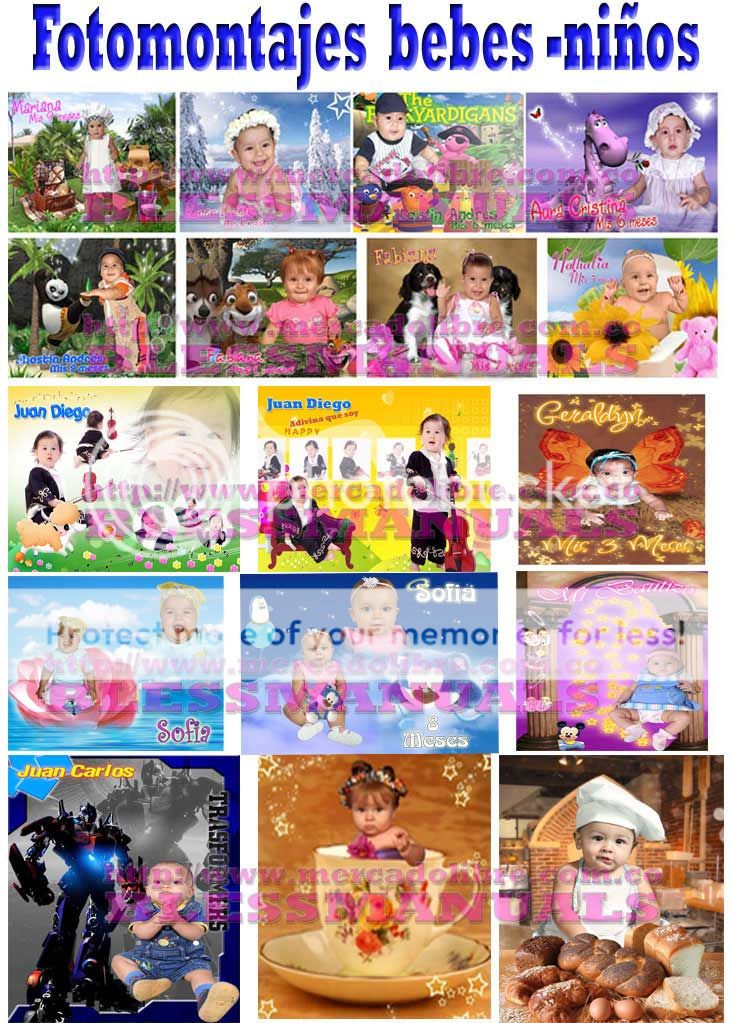 descargar Fotomontajes bebes Psds bautizo y Tarjetas de invitación templates Micursodigital
