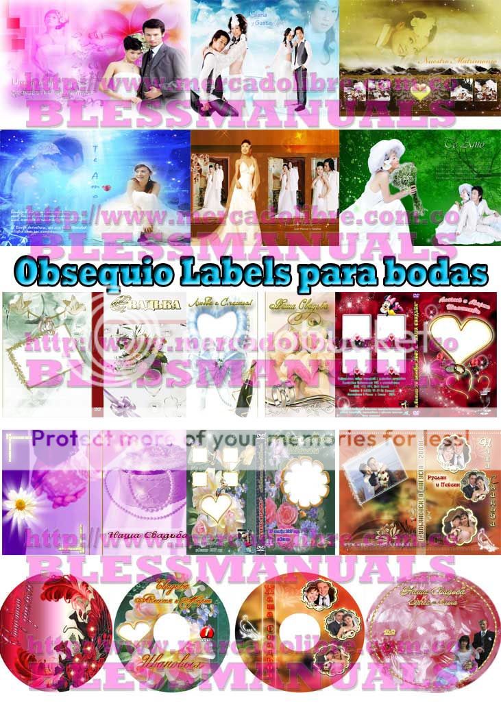 labels para foto álbum marcos decorativos  gratis fotodocumentos carnet bodas mosaicos psd editables 