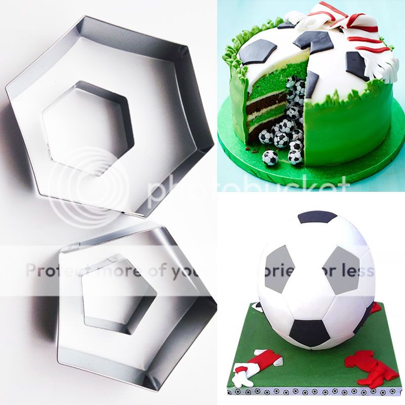Molde cortador de fútbol para decorar pastel tortas y galletas