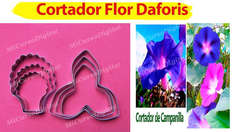 Cortador de Flor clavel o daforis campanilla para modelar porcelana