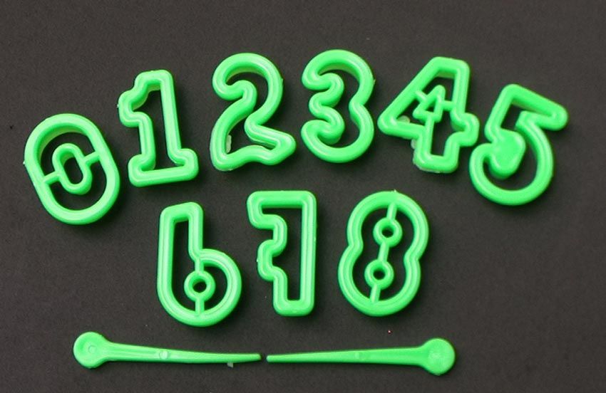 Molde de numeros, Cortadores para fondant o porcelanicron