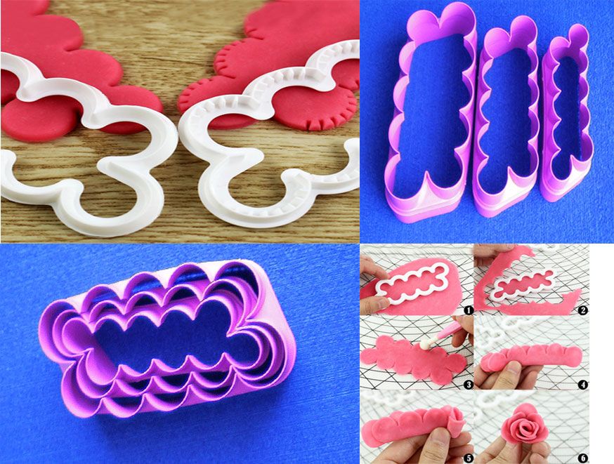 Set cortador plástico de Rosa o Clavel
