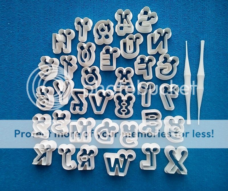 Molde plástico para fondant abecedario 