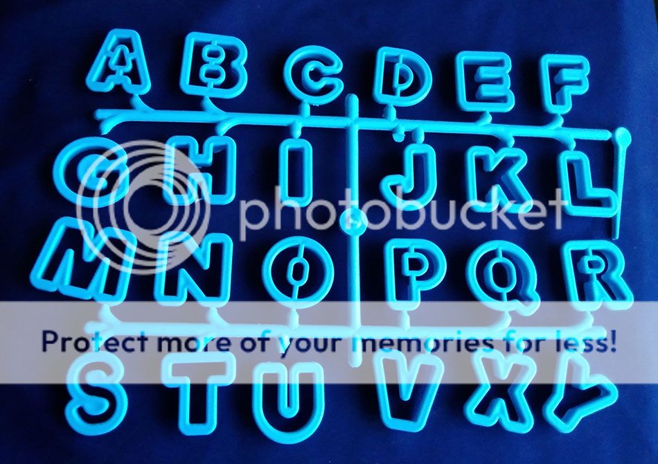 cortador plastico abecedario letras alfabeto para pasta fria fondant