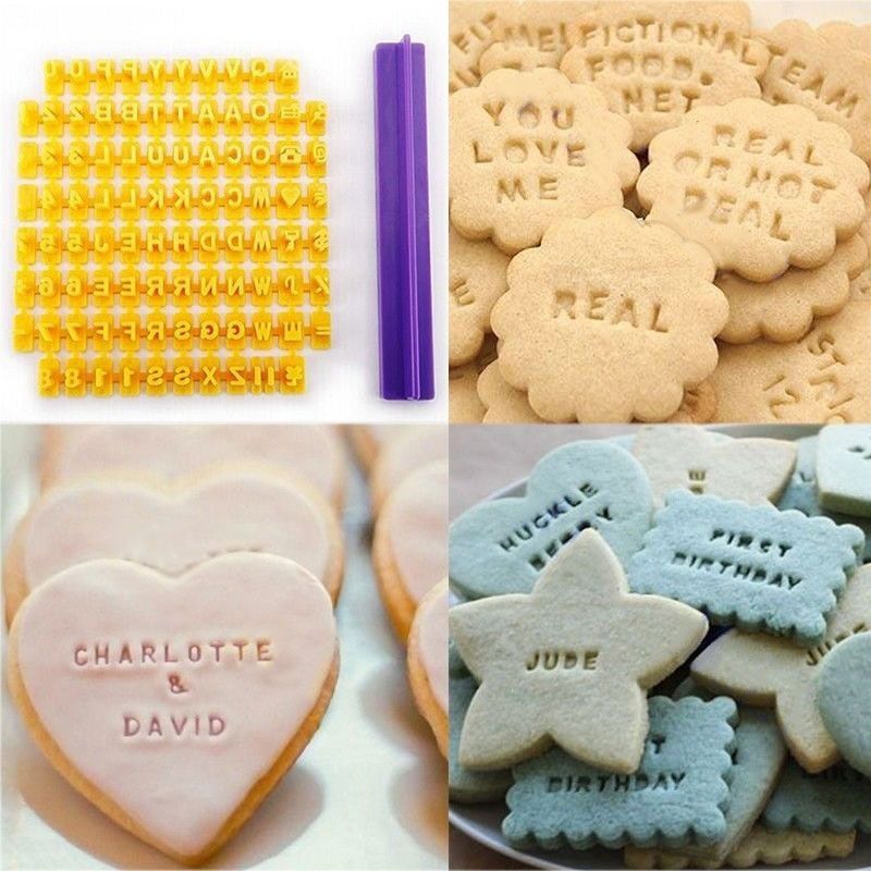 Abecedario letras alfabeto números para decorar galletas fondant