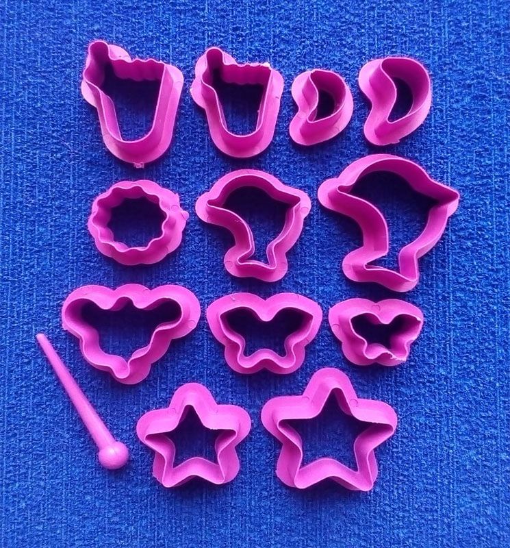 Molde cortador de aretes bisutería en porcelana fría 