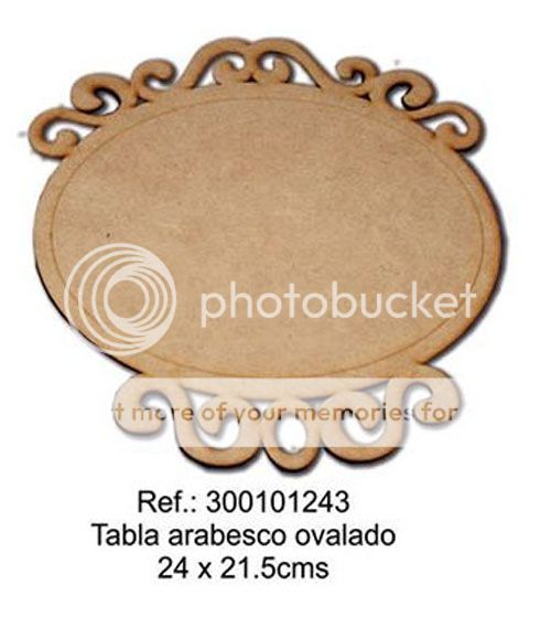 Tabla arabesco ovalado corte Laser accesorio para decoración 21.5cm