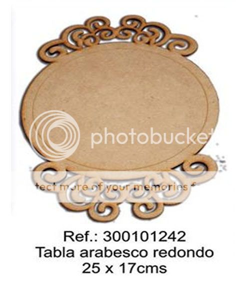 Laser Tabla marco redonda arabesco decorativo de 17 cm