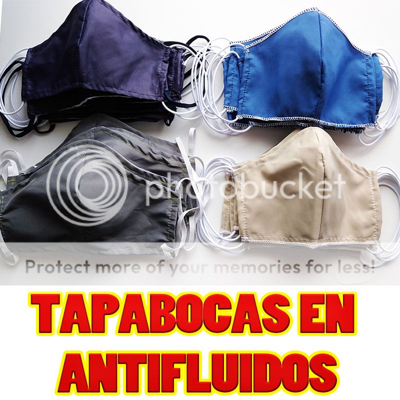 Tapabocas en Anti-fluidos Tela Quirúrgica Lavables reutilezable
