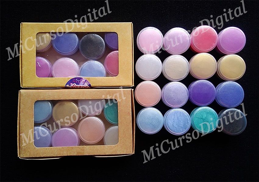 Polvo Tonalizadores pastel para maquillaje pasta fría y fomy 16 piezas