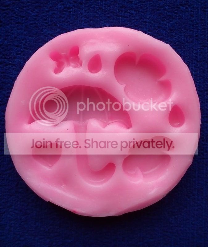 Molde en silicona sombrilla y nubes para llaveros aretes