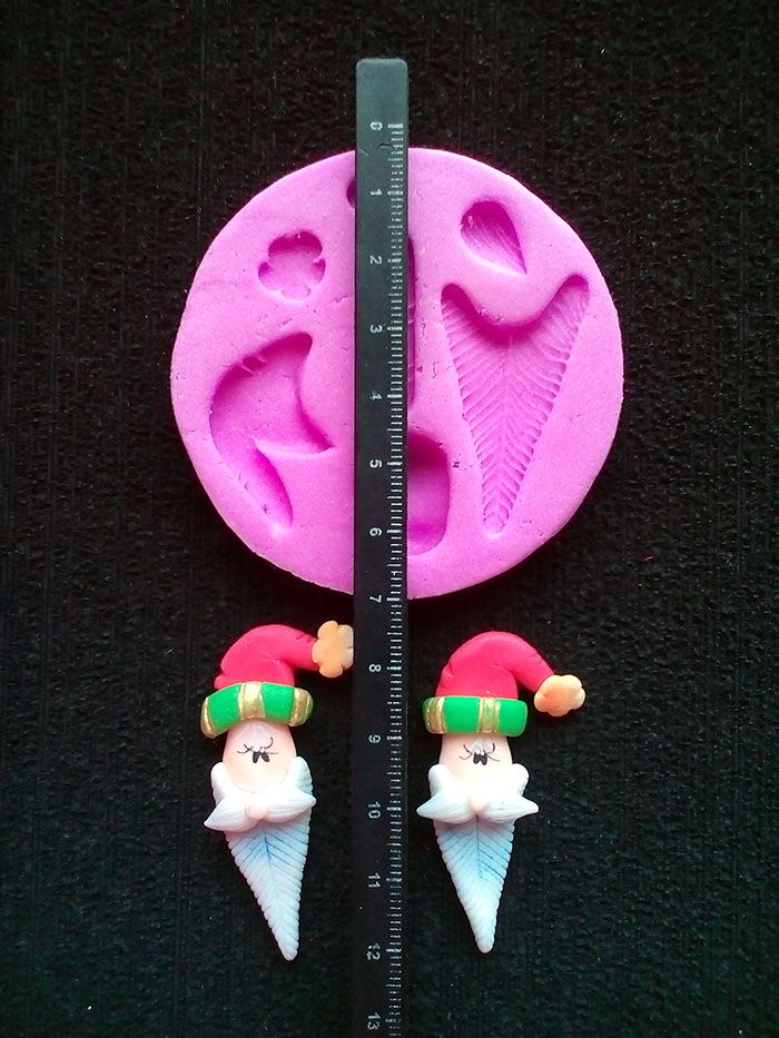 molde flexible cara de santa para fondant