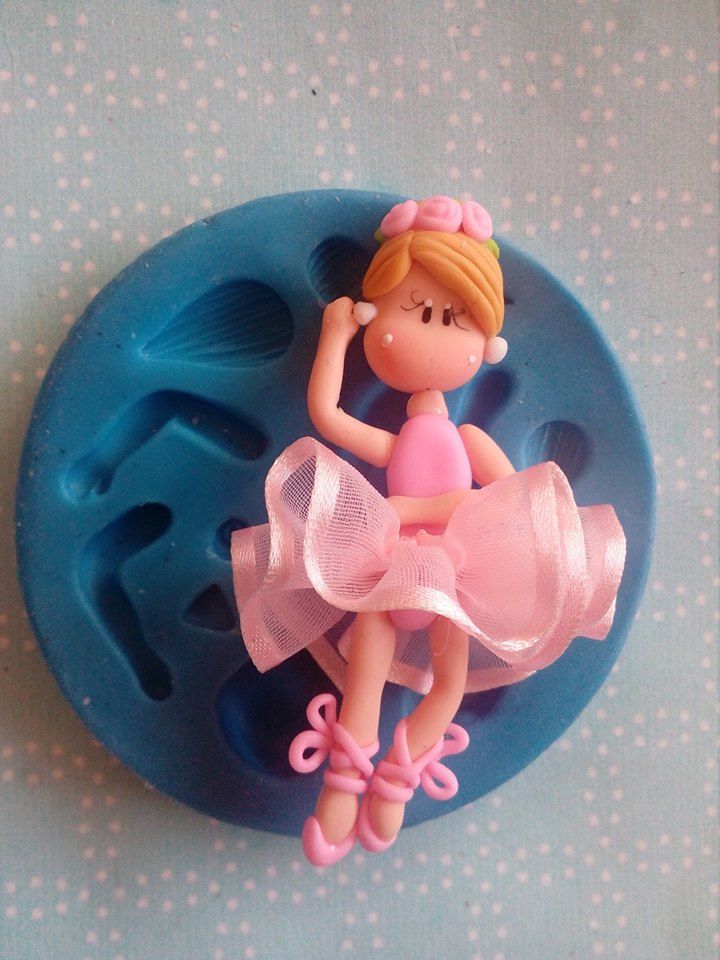 Molde de silicona bailarina princesa molde inyector para Fondant tortas