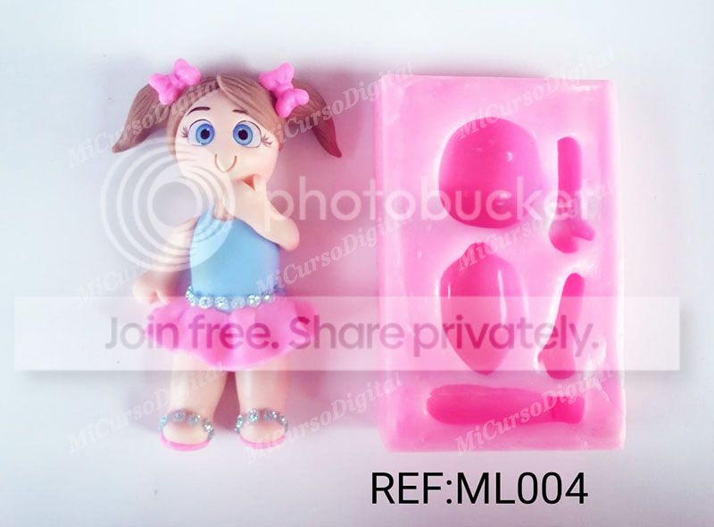 Molde silicona munecas para mugs pocillo y llaveros y artesanías