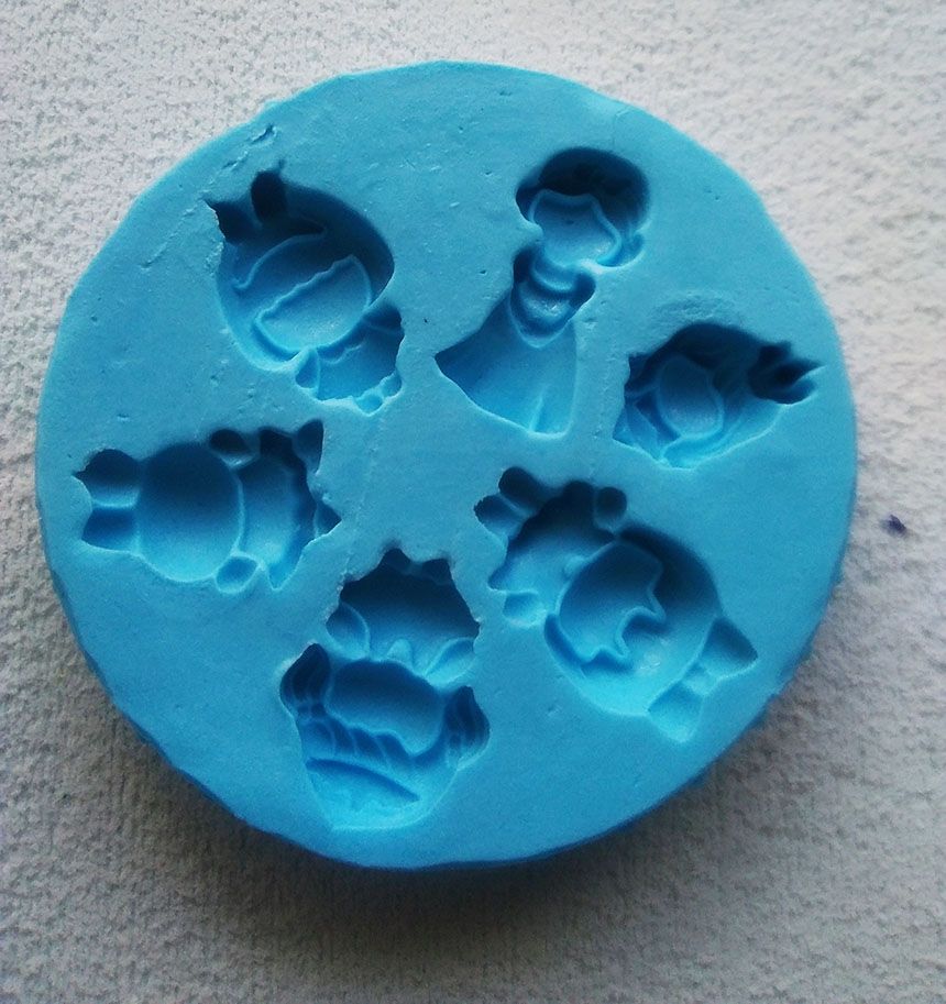 Molde en silicona de princesas