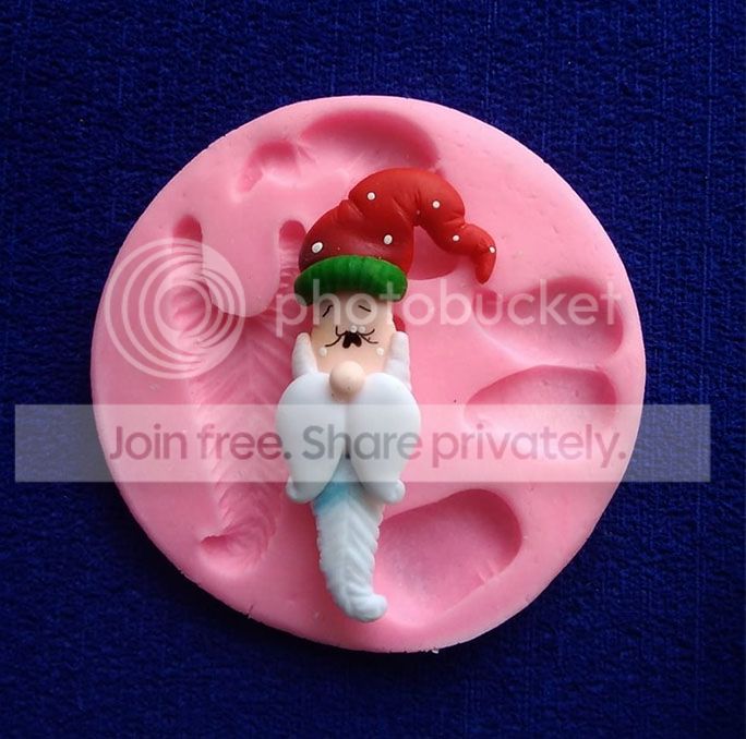 Molde silicona navidad cara santa para artesanías y en pasta frí