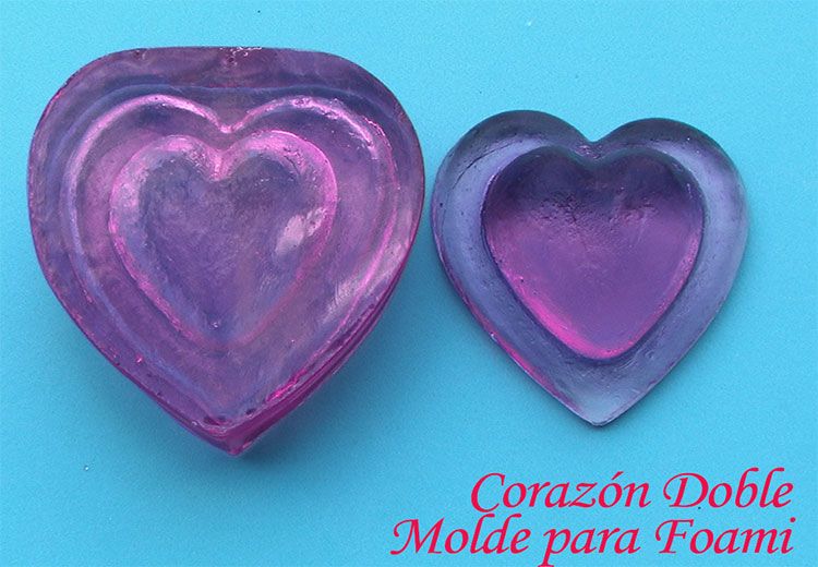 Molde Para Foami Corazón doble para goma eva manualidad Foamy