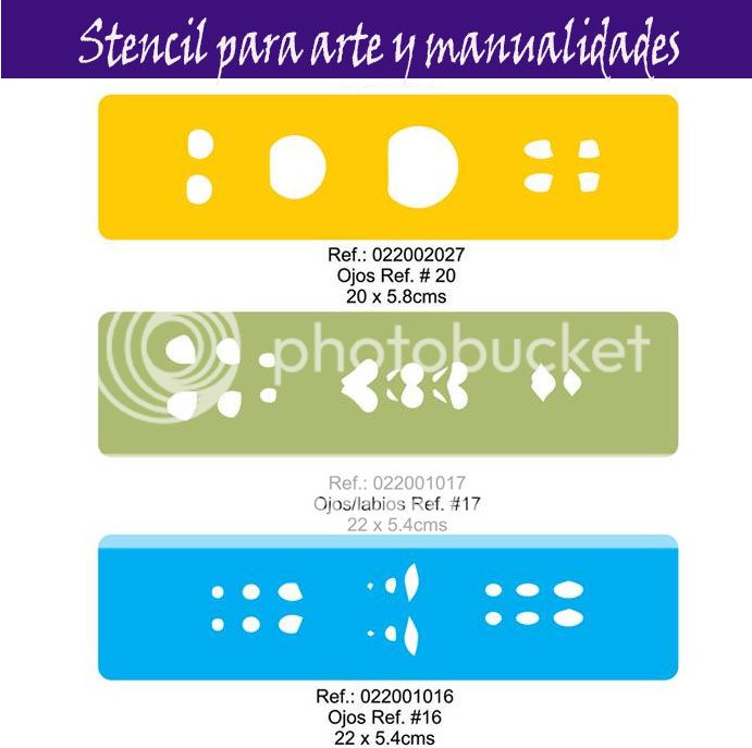 Stencil Marcador De Ojos labios para Muñecos arte y Manualidades