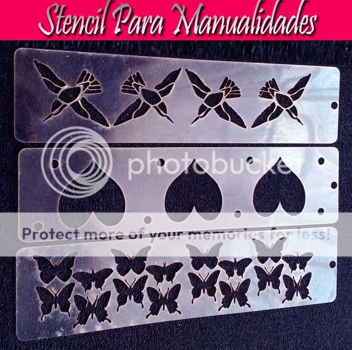 Mariposas gaviotas corazón stencil para arte y manualidades