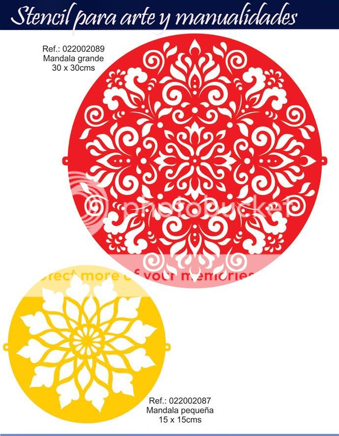 Mandala Grande x2  flor Plantilla Stencil Para Arte Y Manualidades