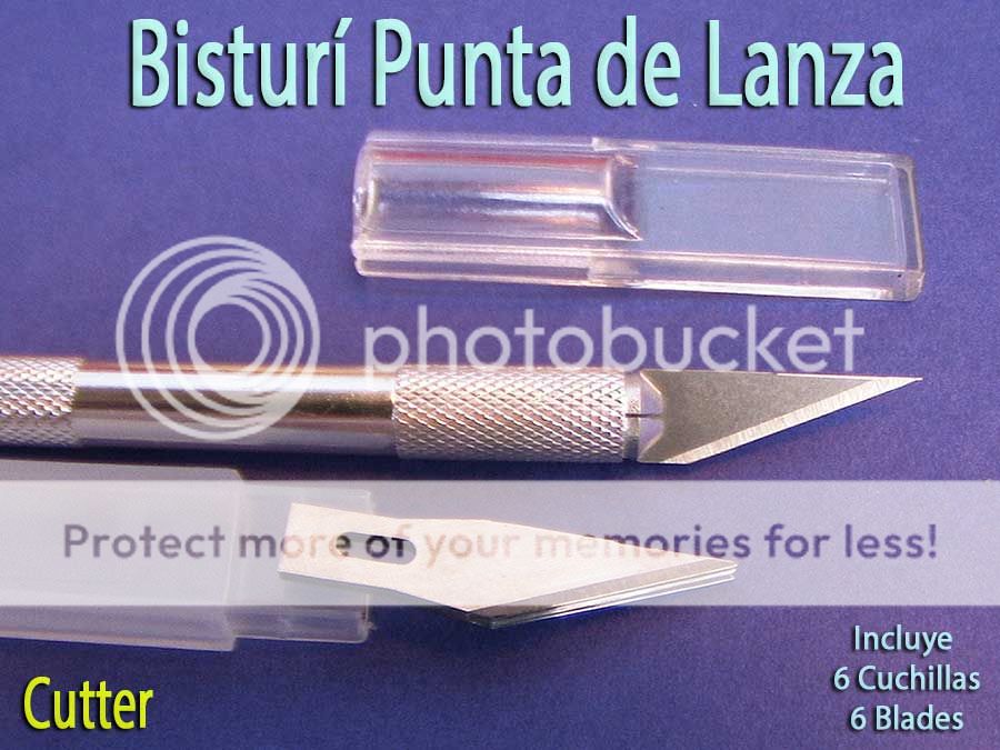 Bisturí Punta de lanza o Cutter Para arte y modelismo en manuali