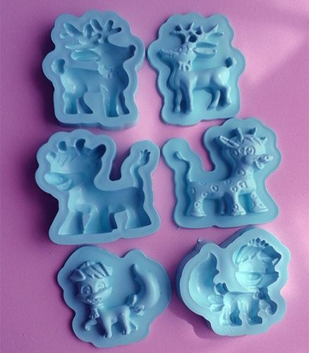 Molde foami animales Zorro jirafa siervo Decora pastel fimo fondant