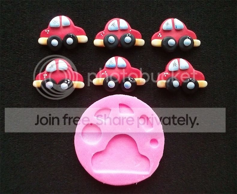 Molde silicona Carro transportes para decora cupcake foami y porcelana