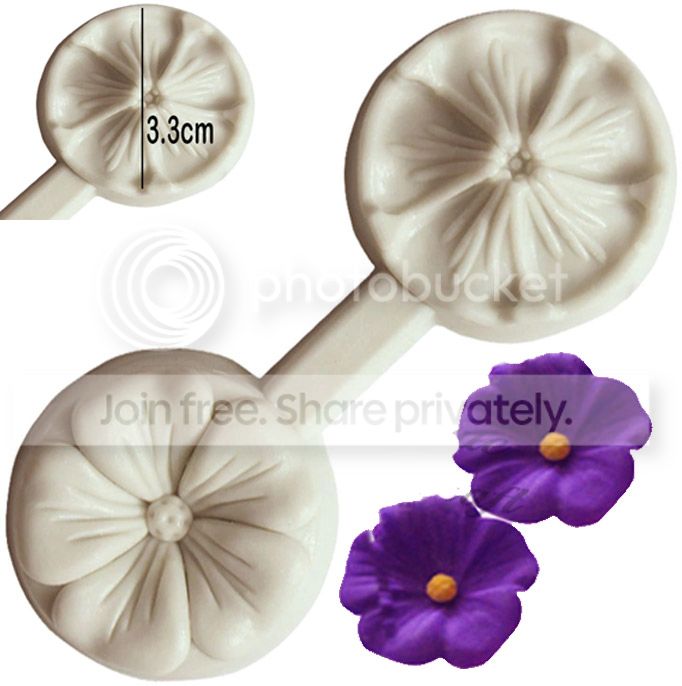 Moldes silicona flor de cerezo para fondant y artesanías