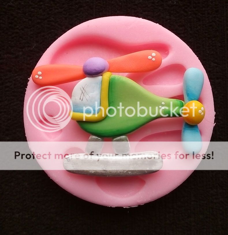 Molde de silicona transportes helicóptero para decora pastel tortas infantiles