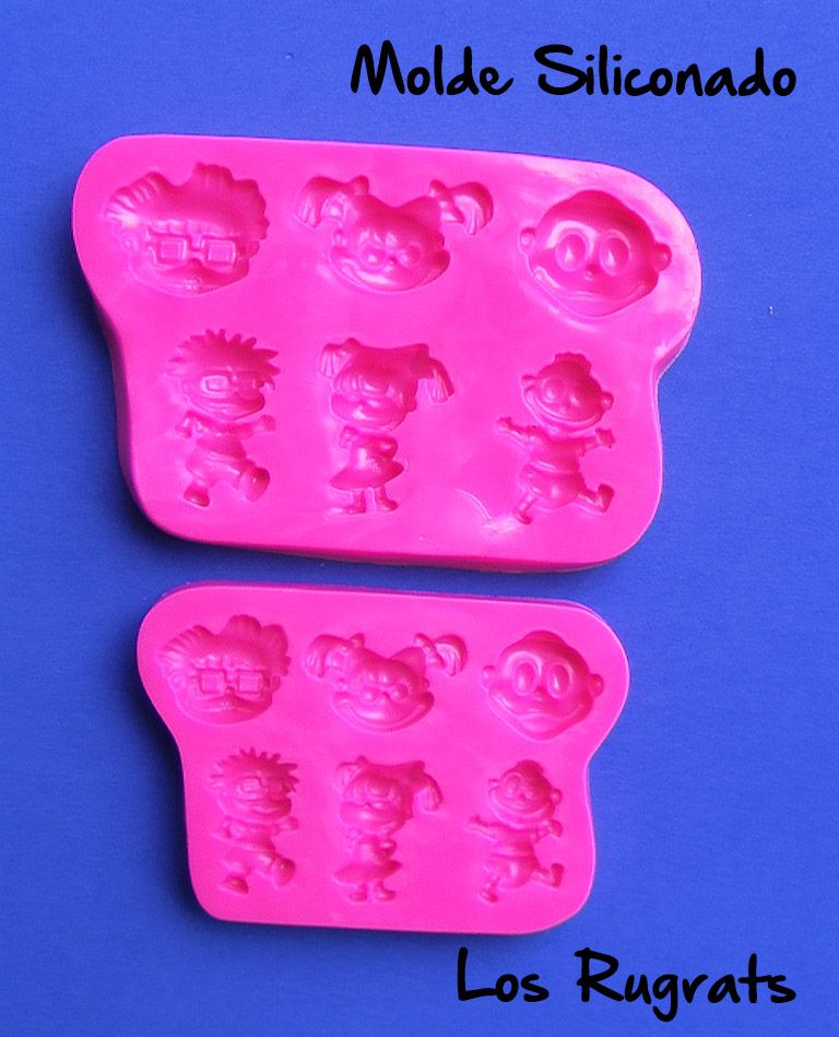 Molde Siliconado Los rugrats Para decorar cupcakes y Pastillaje